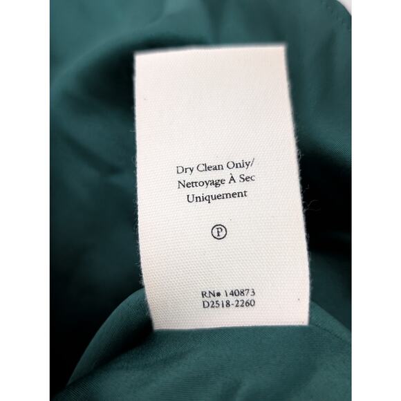 LoveShackFancy Estine Green Taffeta Mini Dress Size 12 Ruffle Party Cocktail NWT - Picture 8 of 9